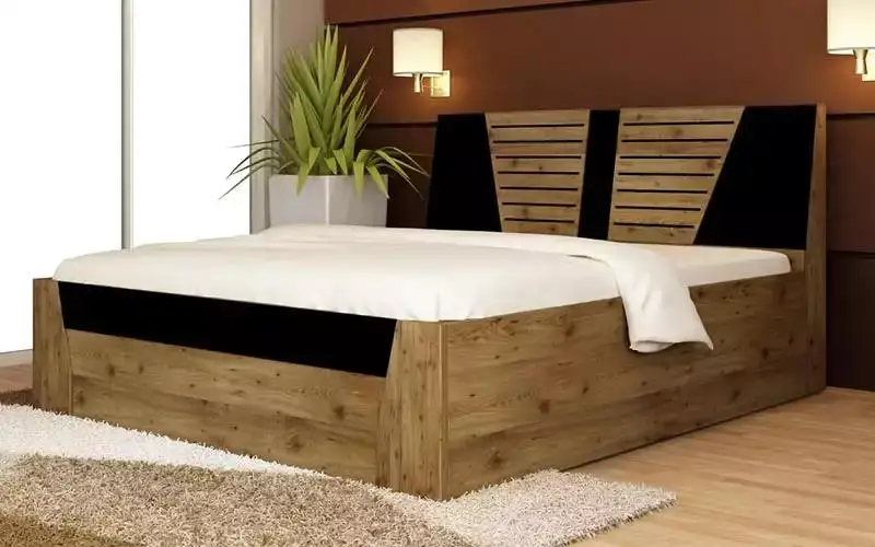 Melaka Malaysian Queen Size Bed With Hydraulic Storage in Melamine Finish