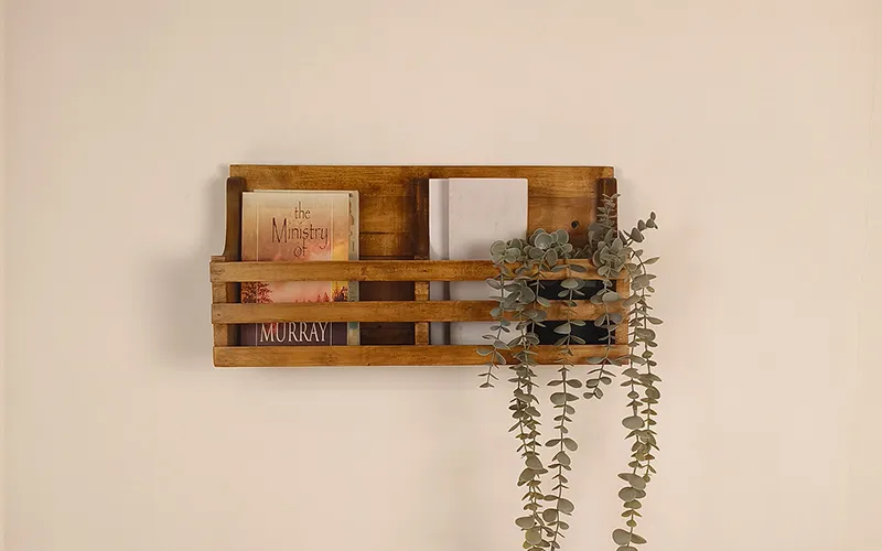 Norita Wooden Wall Shelf Organiser